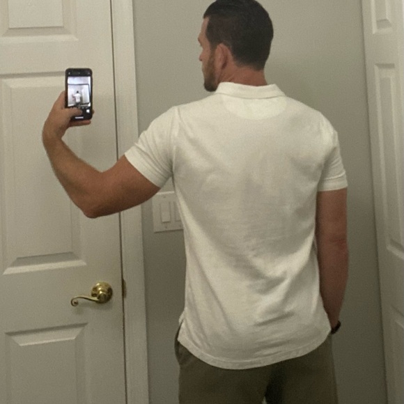 Slim Fit White Polo Shirt - business-casual, social size large - Picture 3 of 15